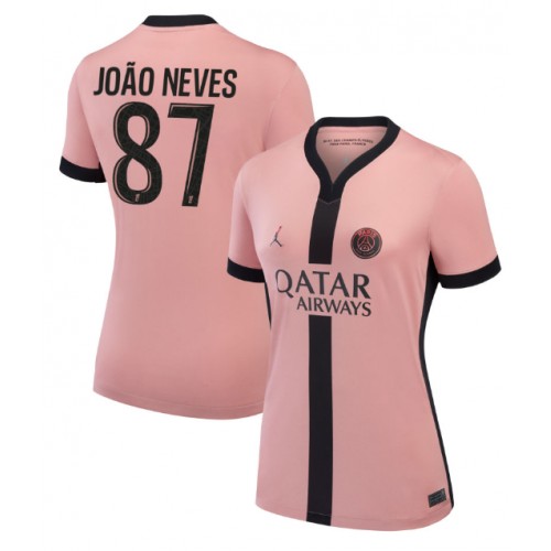 Dámy Fotbalový dres Paris Saint-Germain Joao Neves #87 2024-25 Třetí Krátký Rukáv